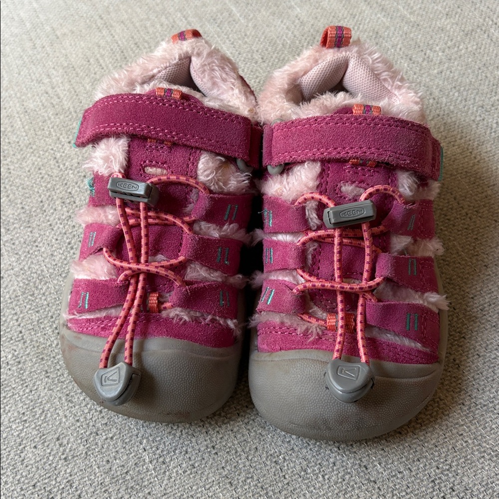 Keens Pink Furry Shoes